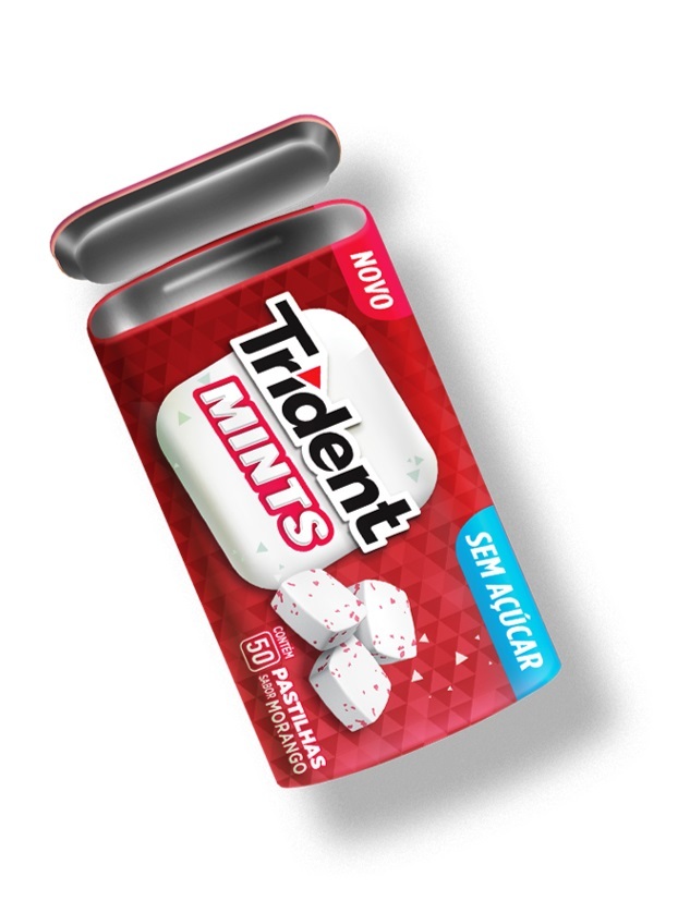 Trident Mints Morango Sem Açúcar 22,5 G