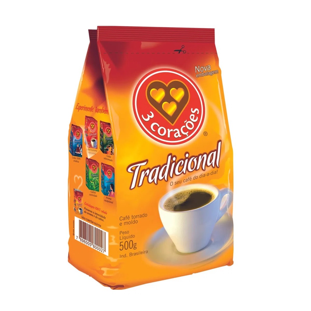 Café Tradicional 3 Corações 500 g